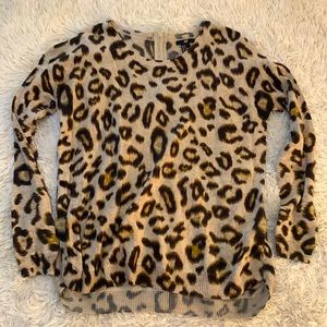 H&M Leopard Print Sweater in Beige, Brown, Black